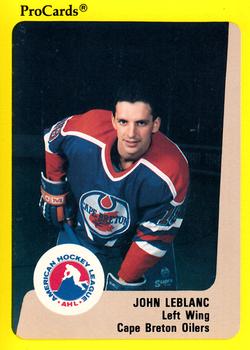 1989-90 ProCards AHL #149 John LeBlanc Front