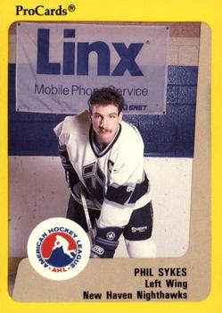 1989-90 ProCards AHL #4 Phil Sykes Front