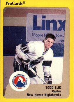 1989-90 ProCards AHL #10 Todd Elik Front