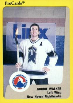 1989-90 ProCards AHL #22 Gordie Walker Front