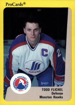 1989-90 ProCards AHL #37 Todd Flichel Front