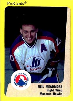 1989-90 ProCards AHL #39 Neil Meadmore Front