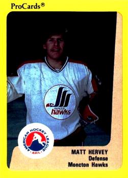 1989-90 ProCards AHL #40 Matt Hervey Front