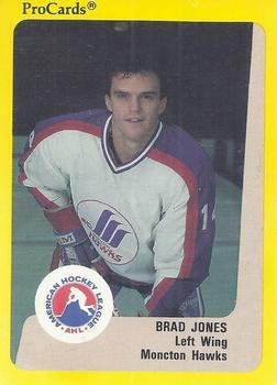 1989-90 ProCards AHL #42 Brad Jones Front