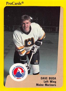 1989-90 ProCards AHL #54 Dave Buda Front