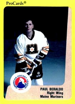 1989-90 ProCards AHL #55 Paul Beraldo Front