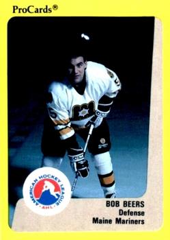 1989-90 ProCards AHL #68 Bob Beers Front