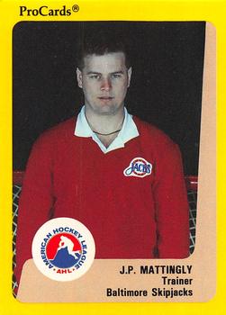 1989-90 ProCards AHL #103 J.P. Mattingly Front