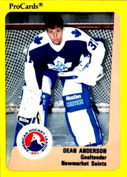 1989-90 ProCards AHL #105 Dean Anderson Front