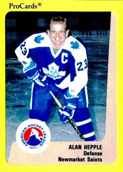 1989-90 ProCards AHL #117 Alan Hepple Front