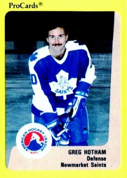 1989-90 ProCards AHL #118 Greg Hotham Front