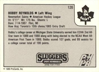 1989-90 ProCards AHL #126 Bobby Reynolds Back