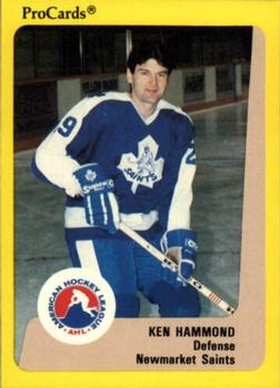 1989-90 ProCards AHL #128 Ken Hammond Front
