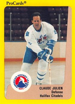 1989-90 ProCards AHL #165 Claude Julien Front