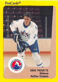 1989-90 ProCards AHL #169 Dave Pichette Front
