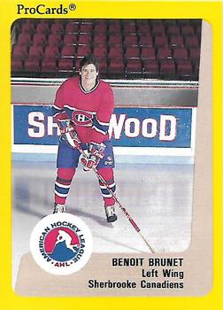 1989-90 ProCards AHL #186 Benoit Brunet Front