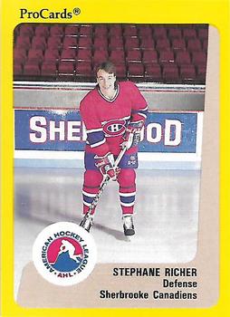 1989-90 ProCards AHL #195 Stephane Richer Front