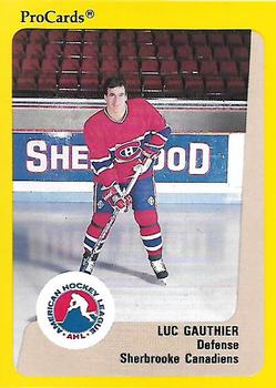 1989-90 ProCards AHL #197 Luc Gauthier Front