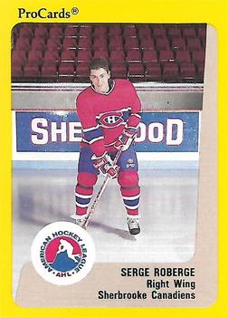 1989-90 ProCards AHL #200 Serge Roberge Front