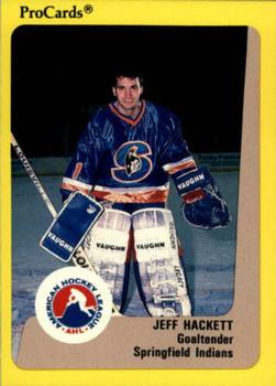 1989-90 ProCards AHL #236 Jeff Hackett Front