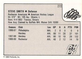 1989-90 ProCards AHL #272 Steve Smith Back