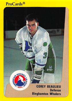 1989-90 ProCards AHL #286 Corey Beaulieu Front