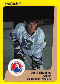 1989-90 ProCards AHL #290 Chris Lindberg Front