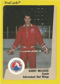 1989-90 ProCards AHL #321 Barry Melrose Front