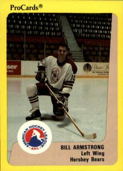 1989-90 ProCards AHL #349 Bill Armstrong Front