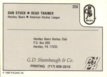 1989-90 ProCards AHL #358 Dan Stuck Back