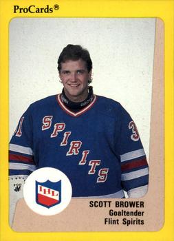 1989-90 ProCards IHL #36 Scott Brower Front