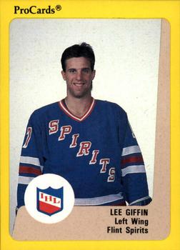 1989-90 ProCards IHL #37 Lee Giffin Front