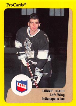 1989-90 ProCards IHL #60 Lonnie Loach Front