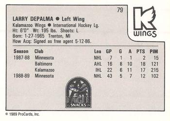 1989-90 ProCards IHL #79 Larry DePalma Back