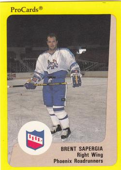 1989-90 ProCards IHL #114 Brent Sapergia Front