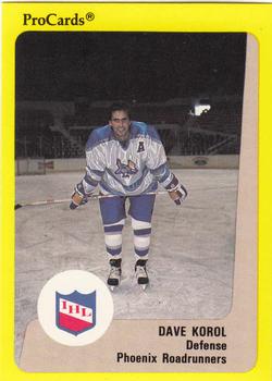 1989-90 ProCards IHL #121 Dave Korol Front