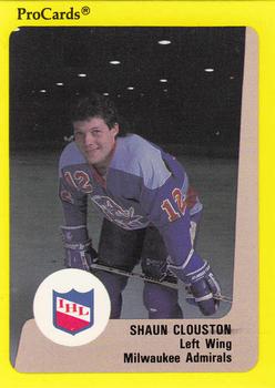 1989-90 ProCards IHL #166 Shaun Clouston Front