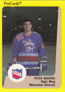 1989-90 ProCards IHL #168 Peter Bakovic Front
