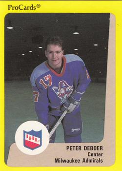 1989-90 ProCards IHL #169 Peter DeBoer Front