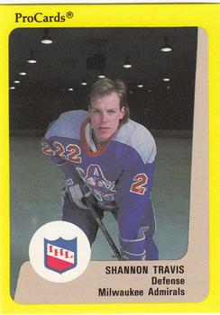 1989-90 ProCards IHL #174 Shannon Travis Front