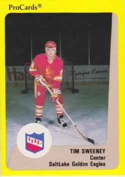 1989-90 ProCards IHL #203 Tim Sweeney Front