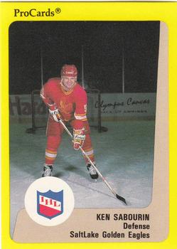 1989-90 ProCards IHL #204 Ken Sabourin Front
