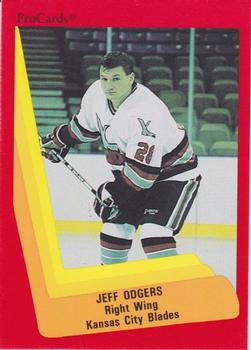 1990-91 ProCards AHL/IHL #600 Jeff Odgers Front