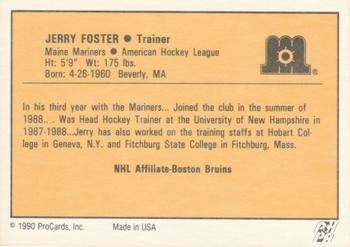1990-91 ProCards AHL/IHL #NNO Jerry Foster Back