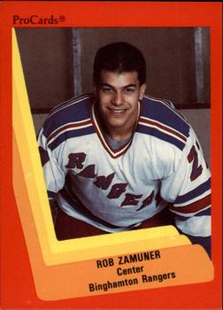 1990-91 ProCards AHL/IHL #1 Rob Zamuner Front