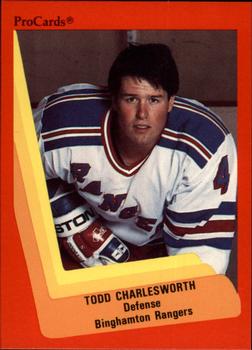 1990-91 ProCards AHL/IHL #2 Todd Charlesworth Front