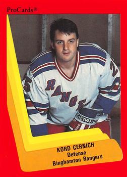 1990-91 ProCards AHL/IHL #6 Kord Cernich Front