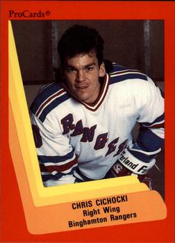 1990-91 ProCards AHL/IHL #14 Chris Cichocki Front
