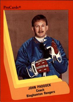 1990-91 ProCards AHL/IHL #15 John Paddock Front