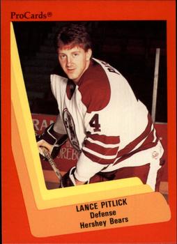 1990-91 ProCards AHL/IHL #27 Lance Pitlick Front